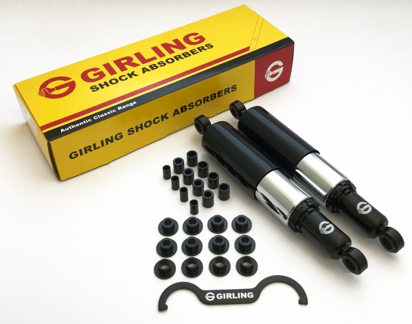 Girling OEM Black Fully Shrouded Shock Absorbers Matchless G15 CS 13.4'' 110LBS